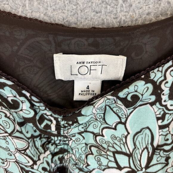 Y2k Dress Sz 4 Paisley Coquette Feminine Dainty Floral Empire Waist Loralei VTG - Picture 5 of 12